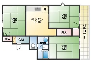 サンハイツ宮川B【101号室】の間取り