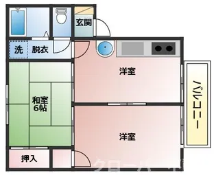 2DKの間取り画像