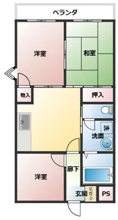 マイシティ大坂【301号室】の間取り