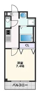 ロイヤルクィーンズパーク吹田片山町【9階】の間取り