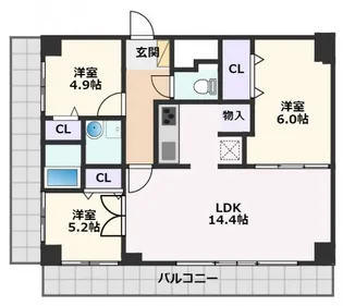 アロンジェ・ビラージュ【4階】の間取り