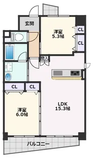 CRYSTAL SUITA TAKAHAMA【1階】の間取り
