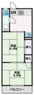 第1清涼マンション【4階】の間取り