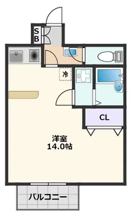 エクセレント上新13【2階】の間取り