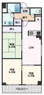 パークサイドマンション【4階】の間取り