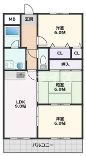 ヴィラ・クイーン【103号室】の間取り