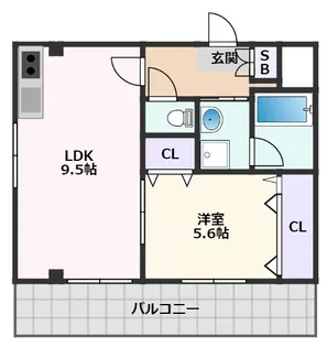 ラフォーレ内本町【2階】の間取り