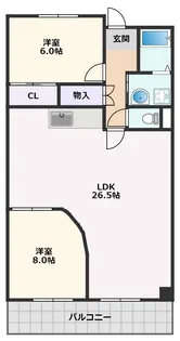 グリーンハイム千里Ⅱ【603号室】の間取り