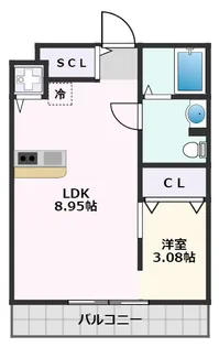 プランタン上新庄【1階】の間取り