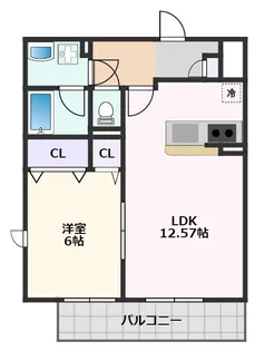 アムール別府【2階】の間取り