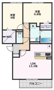 GLANZ KISHIBE【2階】の間取り