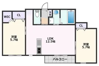コンフォートモラダ【1階】の間取り