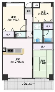 メゾンドール藤が丘【2階】の間取り