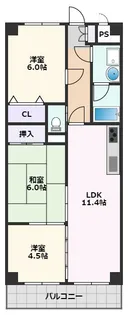 トゥールモンド【3階】の間取り