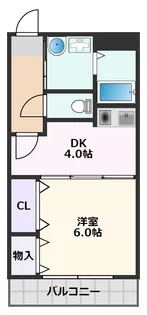 カーサケイワ【1階】の間取り