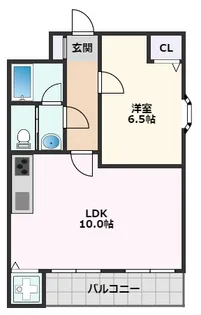 ループ千里丘【4階】の間取り