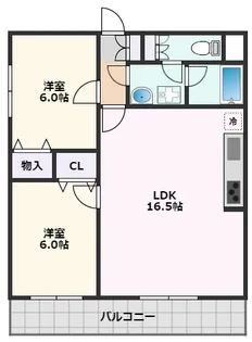 ベルアージュ高城【201号室】の間取り