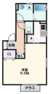 アウラ千里丘【2階】の間取り