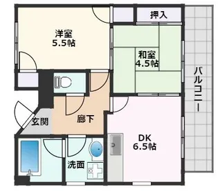 光栄ハイツ千里丘【1階】の間取り
