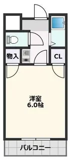 ラガール豊津【302号室】の間取り