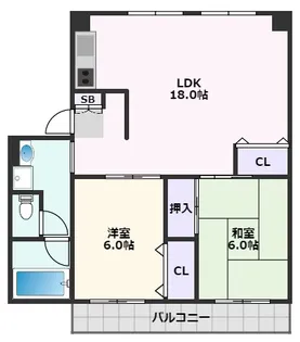 藤コーポラス【4階】の間取り