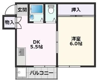 千里丘アベニューアネックス【2階】の間取り