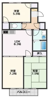 季楽荘【1階】の間取り