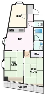 ロイヤルハイツ新芦屋【2階】の間取り