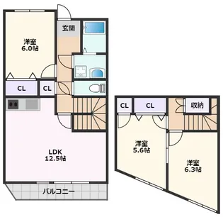 グランディール紫苑の間取り