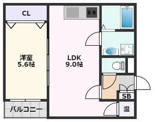 ART TENDOU WEST【3階】の間取り