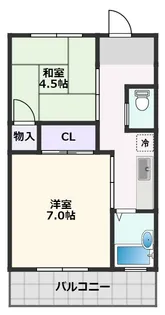 由上ビル【202号室】の間取り