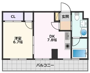 ハピネス吹田【4階】の間取り
