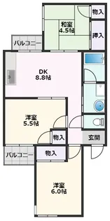 ハイツキュービック【2階】の間取り