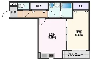 ベルリッジ岸辺A【2階】の間取り