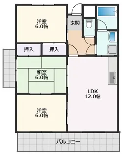 グローリウス長野【101号室】の間取り