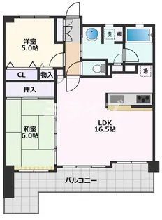 エスリード南摂津【9階】の間取り
