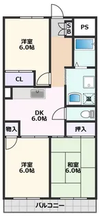 千里山アカシヤハイツ【2階】の間取り