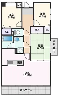 千里山東一番館【2階】の間取り