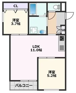 REGALO吹田【1階】の間取り
