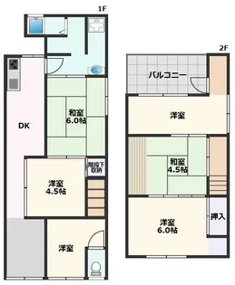 大阪府吹田市出口町【テラスハウス】の間取り