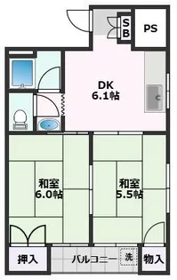 竹園コープ【2階】の間取り