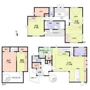 大阪府吹田市千里山西5丁目【一戸建】の間取り