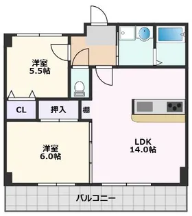 フィデース山手【2階】の間取り