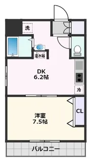 第18関根マンション【7階】の間取り