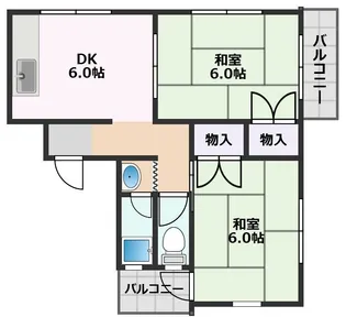 竹園コープ【1階】の間取り