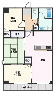 オークヴィラ村上III【5階】の間取り