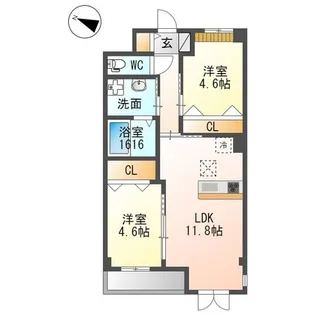 Chaleur(シャルール)【2階】の間取り