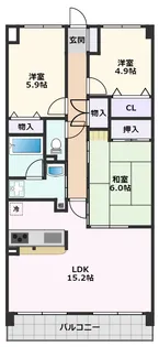 サン・スーシ南千里【3階】の間取り