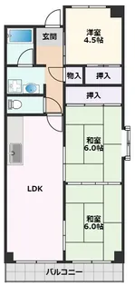 エステート三島【2階】の間取り