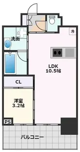 ノルデンタワー江坂プレミアム【10階】の間取り